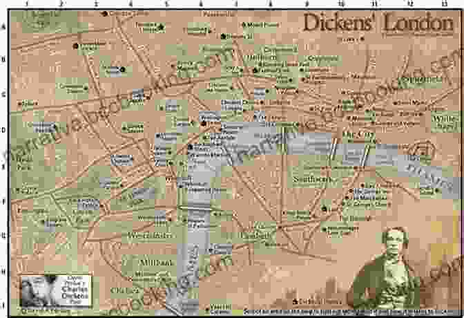 A Map Of Charles Dickens' England With Clues And Riddles Marked EASTER TREASURE HUNT Charles Dickens