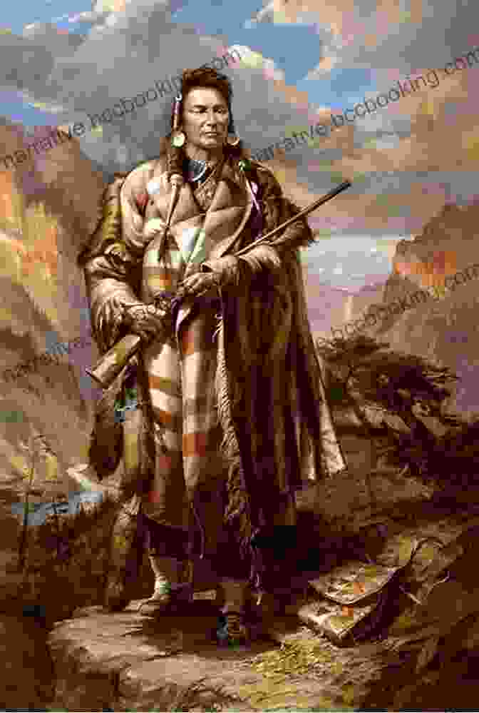 A Portrait Of Chief Joseph, The Nez Perce Leader, With A Solemn Expression And A Headdress Adorned With Feathers FAMOUS INDIAN CHIEFS I HAVE KNOWN (ILLUSTRATED)