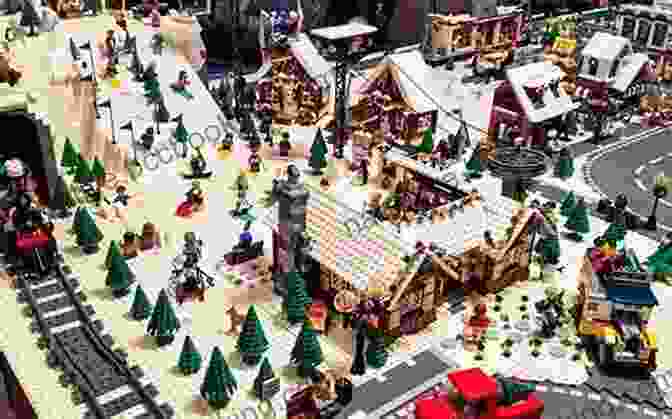 A Sprawling Lego Winter Village Display With Multiple Cottages, A Train, And A Snow Covered Forest Expanding The Lego Winter Village