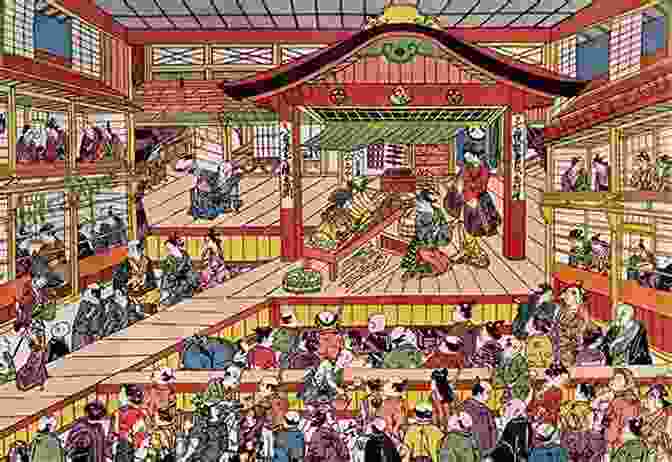 A Vibrant Ukiyoe Woodblock Print Depicting A Bustling Street Scene With People Dressed In Traditional Japanese Attire Tales Of The Japanese (Illustrated)