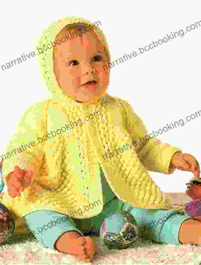Baby Wearing The Cluster Matinee Jacket Cluster Matinee Jacket (Mrs Crochet Designer)