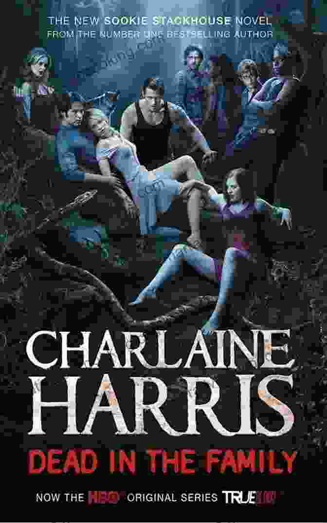 Dead In The Family Book Cover Featuring Sookie Stackhouse And A Dark, Mysterious Forest Dead In The Family (Sookie Stackhouse 10)