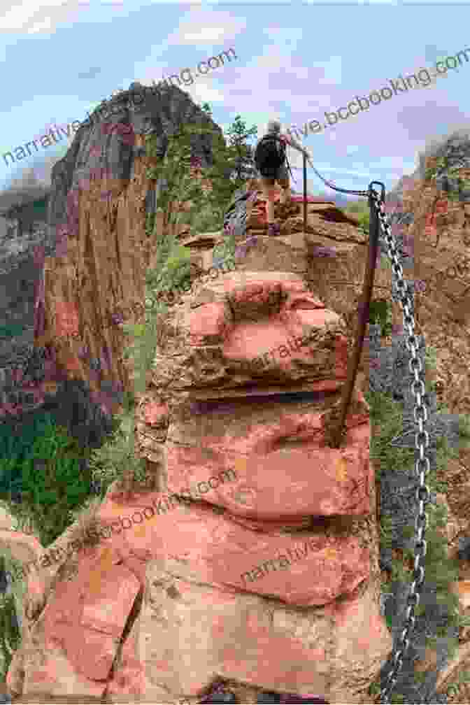 Hikers Traversing A Trail In Zion National Park, Utah, Surrounded By Towering Sandstone Cliffs Explorer S Guide 50 Hikes In Utah (Explorer S 50 Hikes 0)
