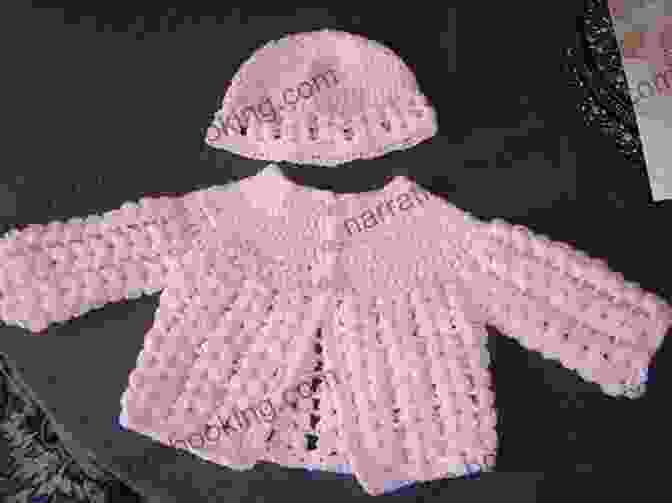 Intricate Cluster Stitch Design Of The Cluster Matinee Jacket Cluster Matinee Jacket (Mrs Crochet Designer)
