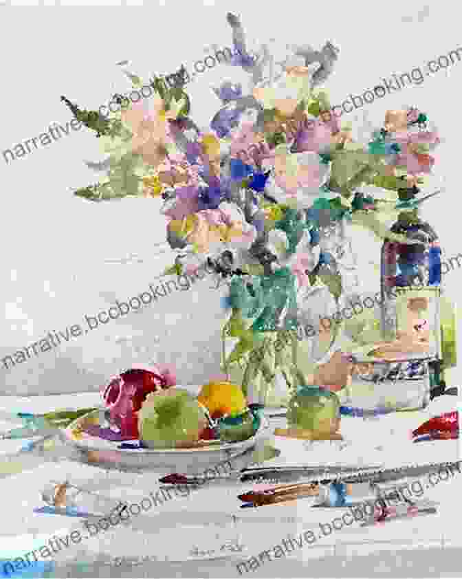 Photo Of Charles Reid Painting Flowers In His Studio Painting Flowers In Watercolor With Charles Reid