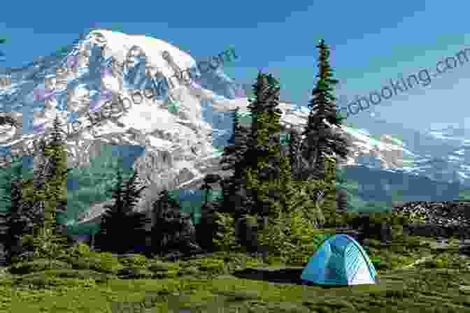 Tents Pitched At Sunrise Camp, With Mount Rainier Rising In The Background Hiking Mount Rainier National Park: A Guide To The Park S Greatest Hiking Adventures (Regional Hiking Series)